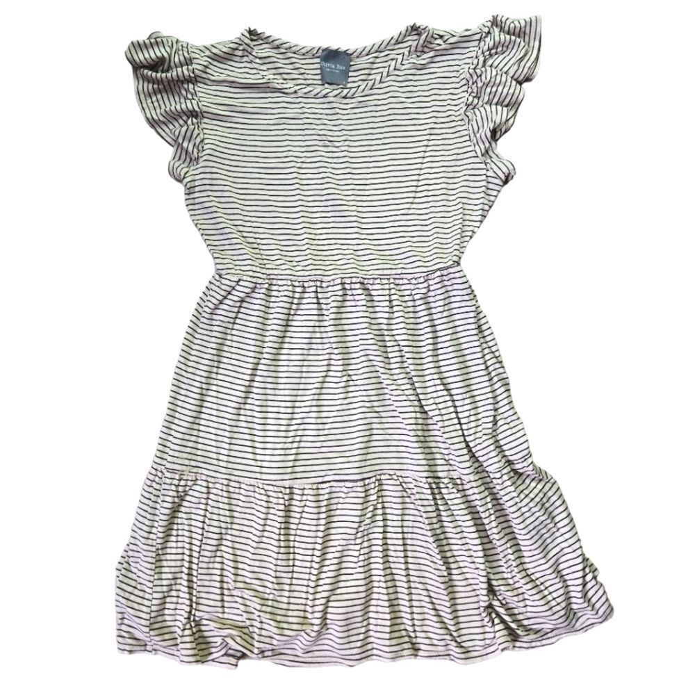 Olivia Rae Babydoll Pinstripe Comfy Dress Women's Size Medium